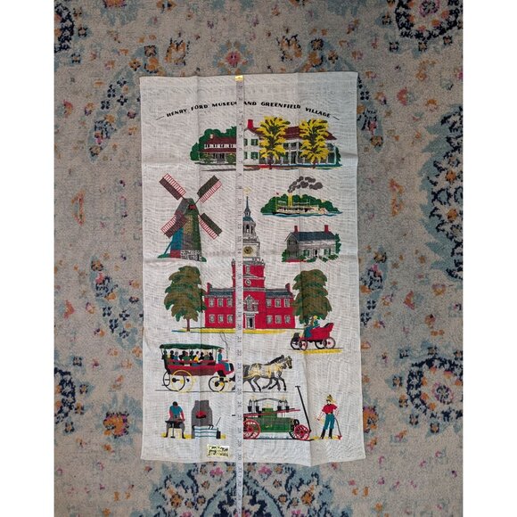 NWT Mid Century KayDee Linen Tea Towel - Henry Ford Museum & Greenfield Village‎ - Picture 6 of 6